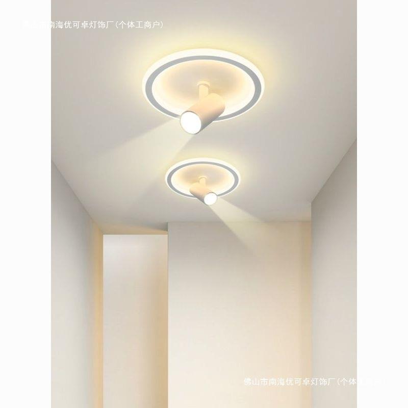 Aisle ceiling light, simple modern shop surface-mounted spotlight, entry door, entrance hall, corridor, rotating downlight, ceiling light