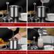 Milk frother, manual milk frother, double-layer filter, stainless steel milk frother, milk frother, milk vat, coffee utensils