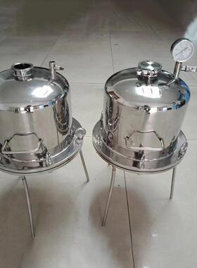 不锈钢正压过滤器 微孔滤膜过滤器 保温 三段式 内衬四氟过滤器