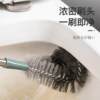 Steel ball brush long handle toilet brush household no dead angle toilet brush squat toilet 2026 new right angle cleaner