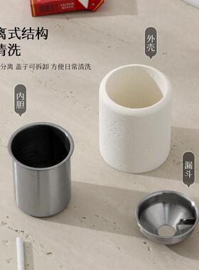 烟灰缸防灰飞高端大气上档次家用客厅高级感办公室创意漏斗烟灰缸