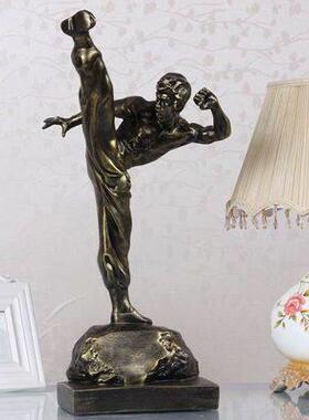 李小龙人物雕塑模型办公室卧室房间桌面摆件创意家居装饰品送礼品