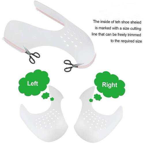 4Pcs Crease Protector Shoe Anti Crease Bending Crack Toe Cap - 图1