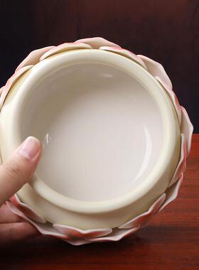 久畔陶瓷莲花香炉家供奉线香竹签香香炉大号佛堂供桌佛具供奉用品