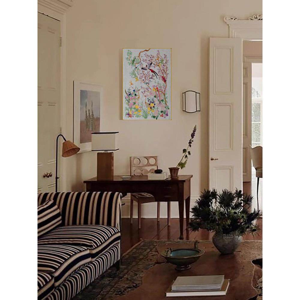 新中式《明媚东方》2024新款高级大气装饰画客厅艺术背景墙花卉画,淘宝优惠券,粉丝福利购,淘宝优惠卷