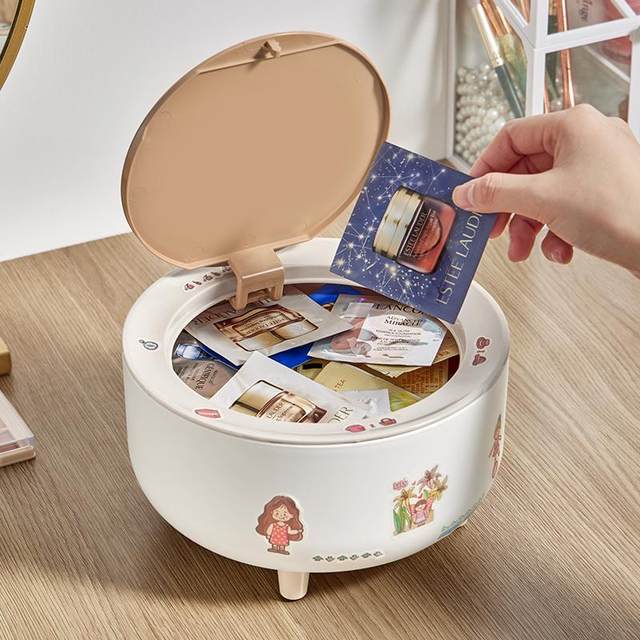 Cosmetic sample storage box Skin care grade essence tablet pack large capacity dustproof desktop storage rack with cover