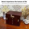 German combination lock jewelry storage box solid wood ring necklace box European style multi-layer hand jewelry storage box