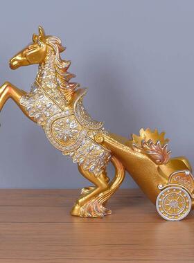 马拉车红酒架酒柜装饰品摆件家用欧式创意现代简约客厅葡萄酒乔迁