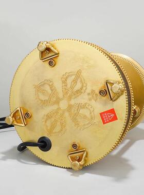 慧宝电动转轮藏式转动筒装饰摆饰转金筒藏族转经简插电转金轮摆件