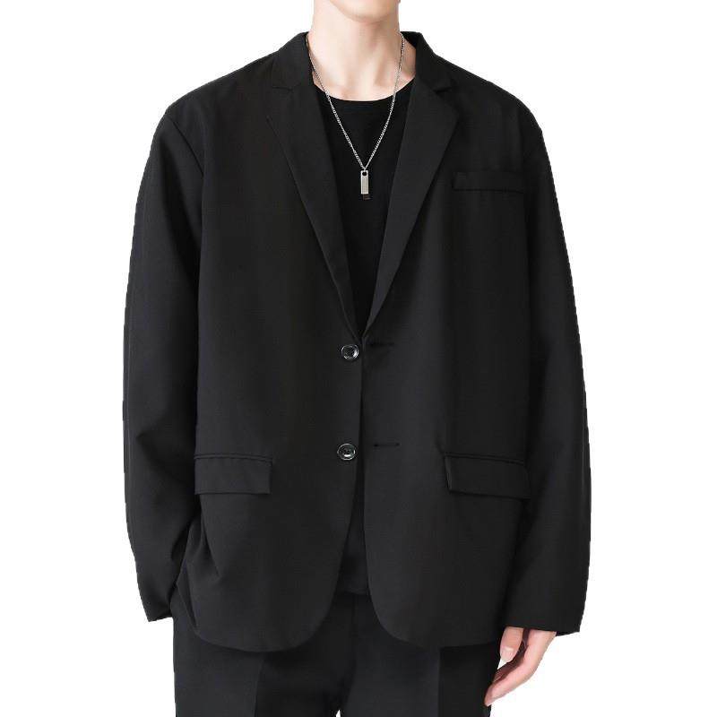 沐丘男装∣雅痞帅气宽松学院风休闲西装外套男dk制服韩版潮流西服 - 图3