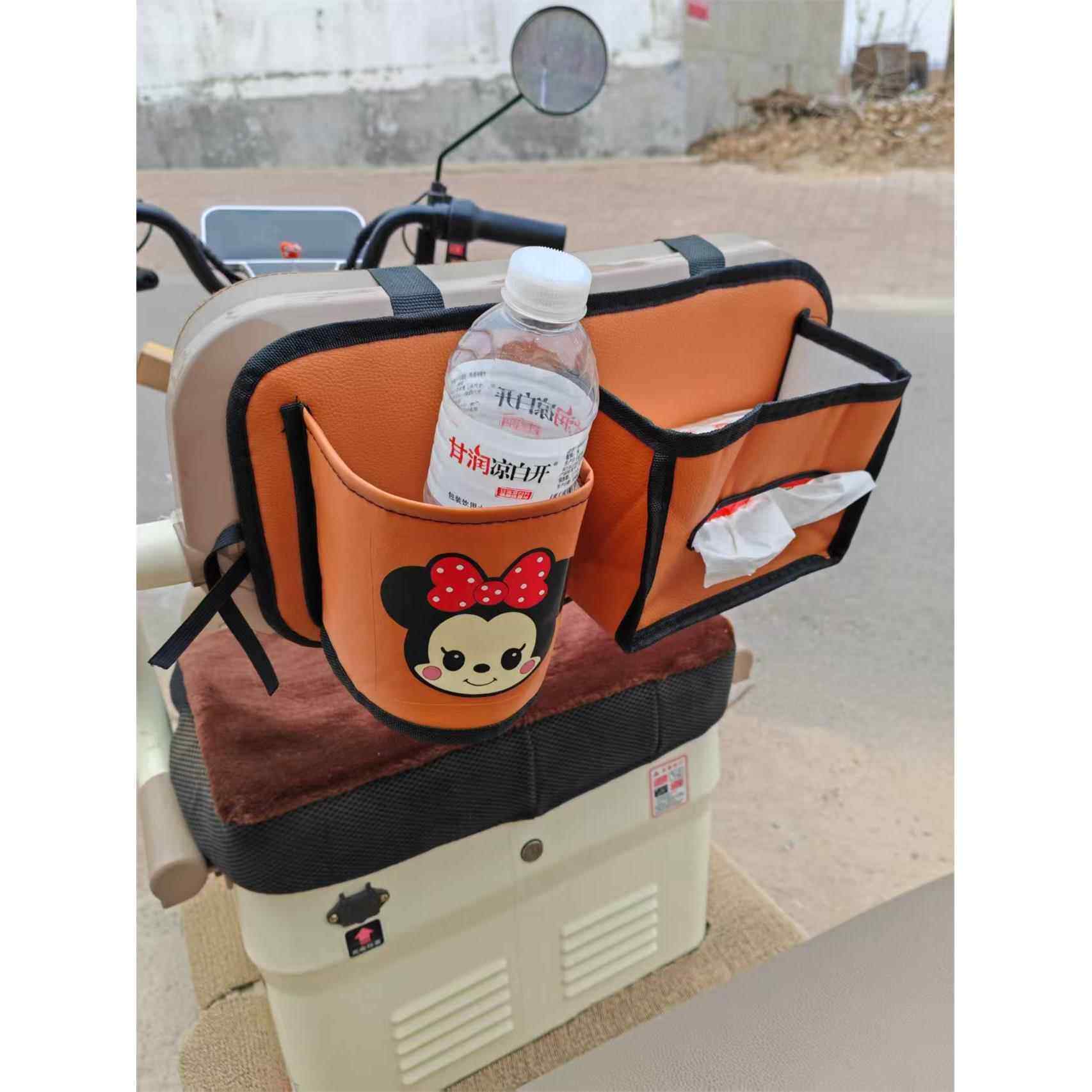 电动车电三轮车储物袋三轮车收纳置物袋水杯纸巾皮革收纳袋,淘宝优惠券,粉丝福利购,淘宝优惠卷