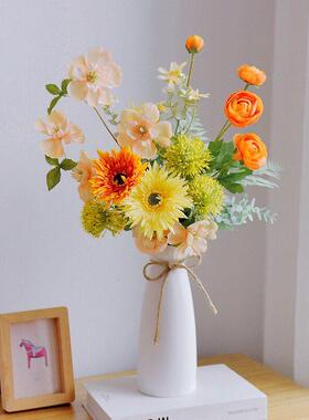 北欧ins假花仿真花客厅装饰摆件防真餐桌花摆花桌面花艺摆设花束