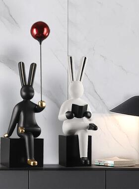 现代抽象装饰品摆件创意胖马雕塑样板隔断办公桌面家居酒店摆饰品