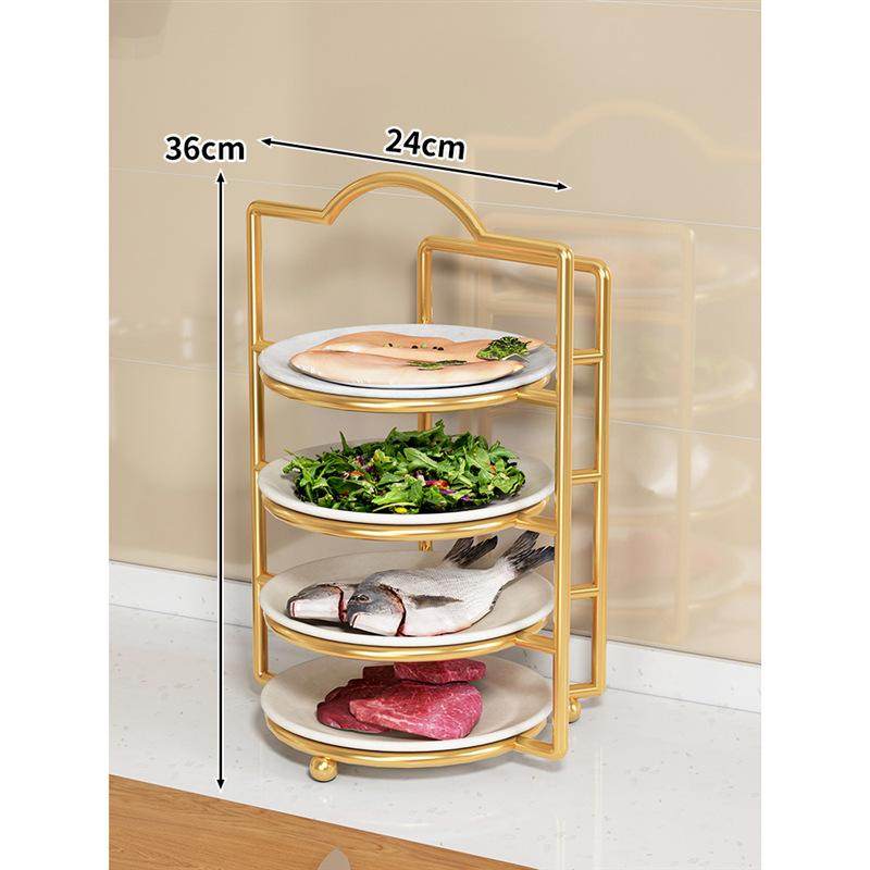 配菜盘置物架厨房备菜盘子收纳架壁挂式多层放碗碟剩菜盘架多功能,淘宝优惠券,粉丝福利购,淘宝优惠卷