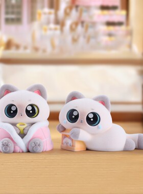 情绪超稳定的小暹罗第二弹盲盒植绒可爱办公桌面摆件礼物直销