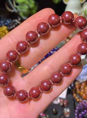 2026原矿朱砂手链 高含量辰砂 帝王砂手串 紫沙红色 厂家直销