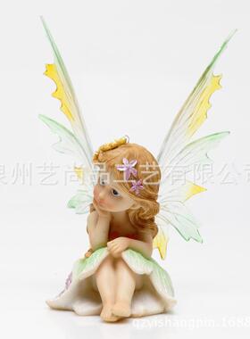 新款直销量大优惠 小花仙树脂工艺品摆件 创意礼品情侣礼物