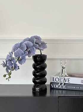 高档蝴蝶兰彷真花桌面摆件假花室内客厅摆设花艺家居装饰乔迁花束