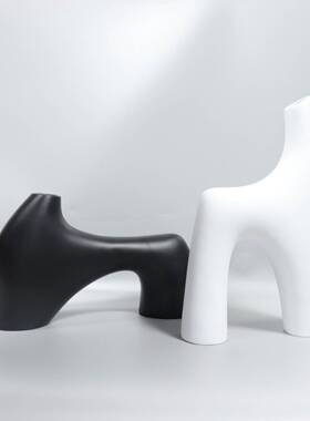 现代简约创简意插花花瓶件客家居厅卧室装H型抽象饰品约抽象艺术