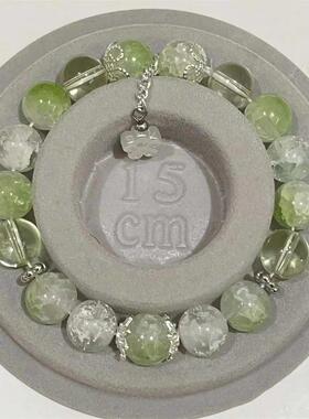 Simple Green Popcorn Crystal Bracelet For Women Girls Korea