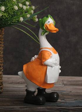 新款直销仿真创意摆件假鸭子树脂鸭子摆件花园装饰庭院造景装饰品