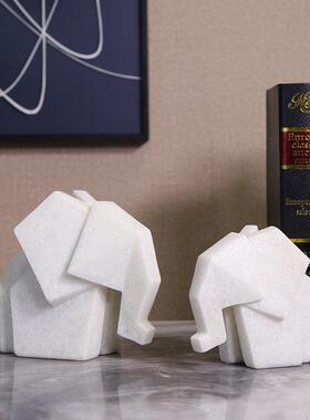 房1切面大象树脂石英砂创意桌面书摆件房电柜儿童办公桌装饰视品