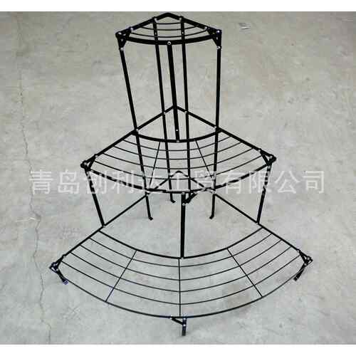 外贸出口 欧式铁艺花架 三层铁艺花架 简易铁质花架 - 图1