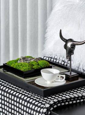 新中式入门玄关书柜创意动物牛摆件办公室桌面家居装饰品软装好物