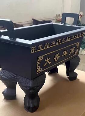 定制香炉寺庙室内外镀锌板铸铁合制香炉鼎佛祠堂供奉插香大型寺院
