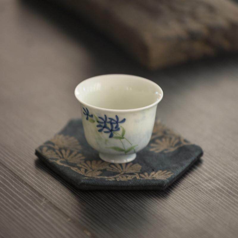 慕兮手工扎染烧花杯垫覆古功夫茶具配件创意茶杯托家用垫隔热茶垫,淘宝优惠券,粉丝福利购,淘宝优惠卷