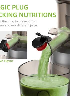 跨境外贸原汁机大口径慢速榨汁机家用电动慢榨果汁机Slowjuicer