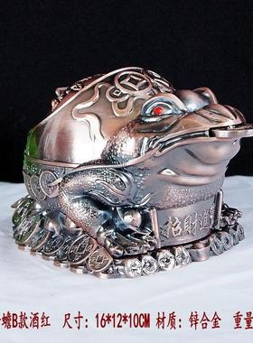 烟灰缸玉兔老虎模型金属装饰摆件