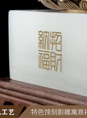 正品黄聚宝盆摆件招财聚财客金厅宝新家乔迁礼物元新店开业铜礼品