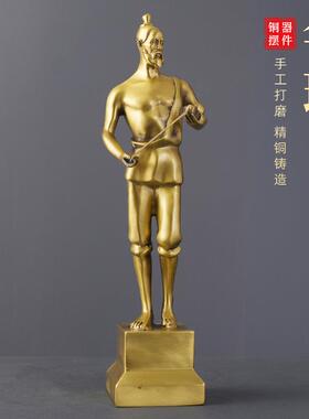 鲁班黄铜工艺品摆件店铺办公室桌面装饰品开业送礼送祝福全铜摆饰