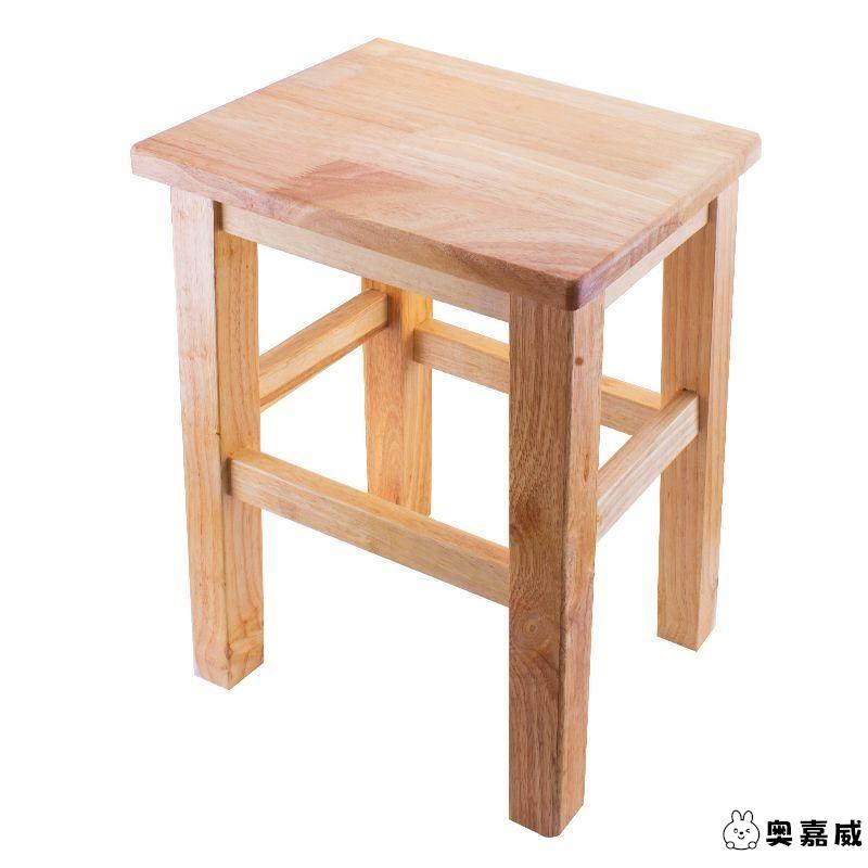 橡木实木小凳子家用成人矮凳橡木小方凳木板凳椅子小木凳凉板椅 - 图2