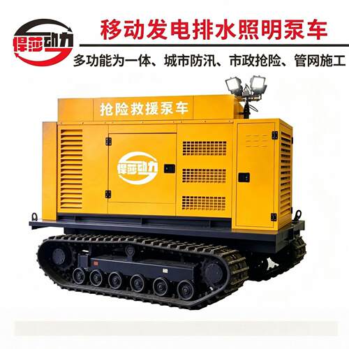 履带式排水机器人智能遥控液压驱动移动泵车大流量应急防汛排涝 - 图0