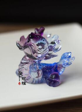 新品古法琉璃十二生肖兔子摆件吉祥物本命年摆饰装饰品生日礼品