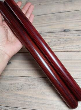 小叶紫檀圆棍武术棍瑜伽健身棍擀面杖文玩紫檀原木老料太极棍齐眉