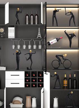 欧式简约创意轻奢金色运动人物摆件客厅新房家居软装饰电视柜摆设