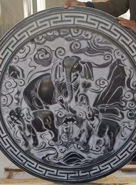 石雕浮雕地雕壁画青石雕花石板大理石石头庭院迎门墙福字仿古雕刻