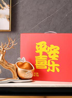 入户门口玄关放钥匙扣收纳摆件创意现代鞋柜鹿装饰品乔迁新居礼品