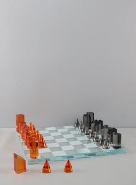 欧式水晶棋盘摆件样板房办公室卧室书房客厅餐厅桌面玄关饰品摆件