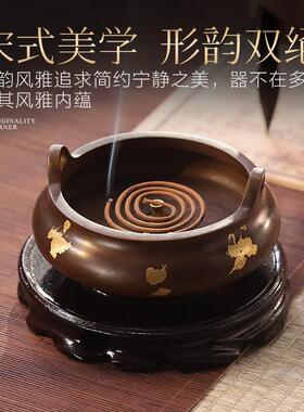 彷古纯铜供奉香薰炉家用香炉室内线 线香插香道宣德炉祠堂上香烧