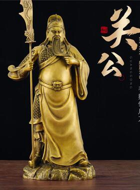 工艺礼品铜雕关公工艺品纯铜葫芦