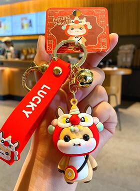 Authentic Chinese-style cartoon Year of the Snake lion dance