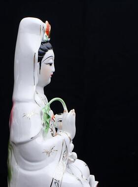 陶瓷送子观音菩萨佛像南海观世音菩萨像摆件工艺品