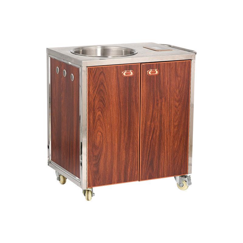 Steam seafood hot pot commercial multi-functional upper steaming and lower cooking sauna stone pot fish steamer trolley set electric steamer