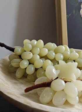 侘寂装风台玉石葡萄件酒店前摆样板间高级感饰创意家居办公A5434