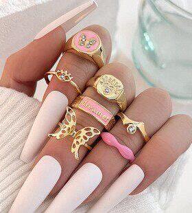 Ring multi-articular set cross-border jewelry多关节戒指组套
