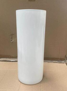 北欧圆筒黑色落地玻璃花瓶圆形直桶装饰酒店婚庆路引水培桌面花器